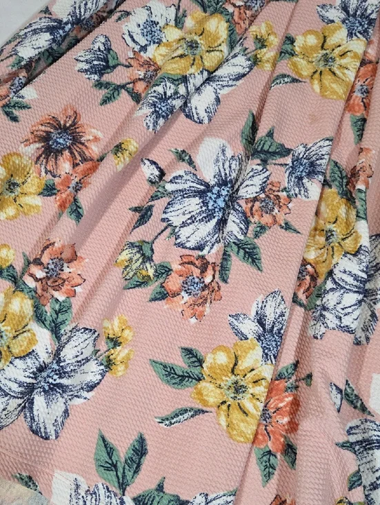 Haute Monde Pink Floral Pleated Skirt Size Large Womens - Picture 6 of 7